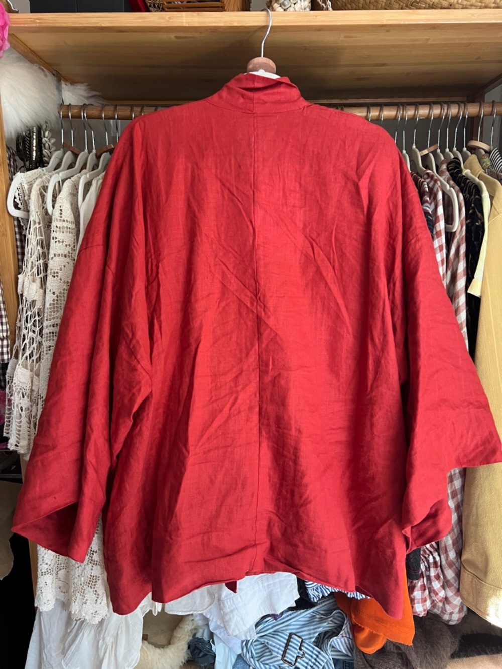 UNIKSPACE ANYA LINEN KIMONO DESERT ONE SIZE - Picture 4 of 8
